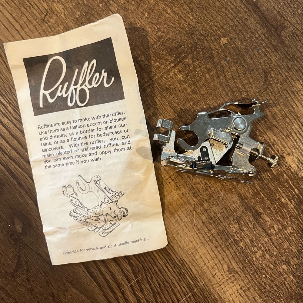Ruffler Sewing Machine Attachment - Chrome Ruffle Maker